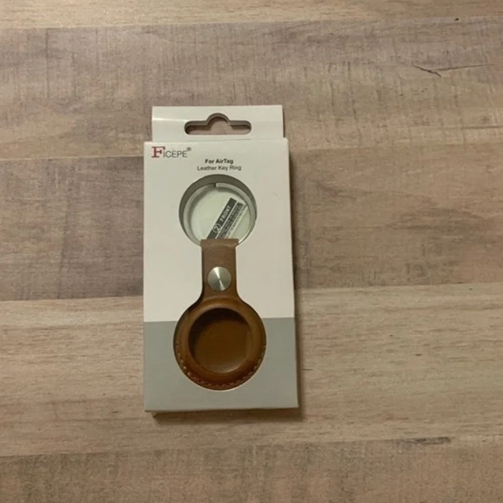 Protective Case for AirTag, Leather with Key Chain Ring